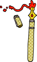 cartoon doodle fountain pen png