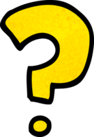 cartoon doodle question mark png