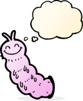 cartoon caterpillar with thought bubble png