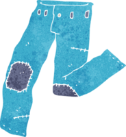 dessin animé patché vieux jeans png