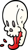 cartoon doodle gross skull png