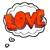 hand drawn thought bubble textured cartoon love symbol png