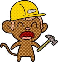 shouting cartoon monkey png