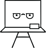 line drawing cartoon of a chalkboard png