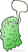 cartoon gross ghost with speech bubble png