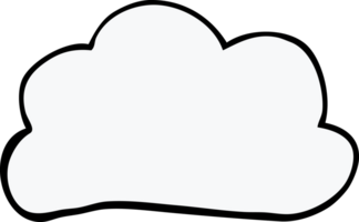 nuage de temps de doodle de dessin animé png