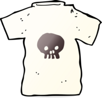 camiseta de calavera de dibujos animados png