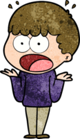 cartoon shocked man png