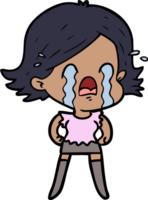 cartoon woman crying png