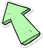 sticker of a cartoon pointing arrow png