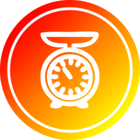 weighing scales circular icon with warm gradient finish png