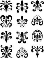 Set of decorative divider elements. Border florish collection. vector