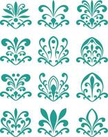 Set of decorative divider elements. Border florish collection. vector