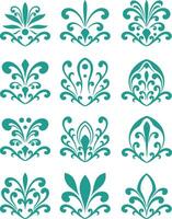 Set of decorative divider elements. Border florish collection. vector