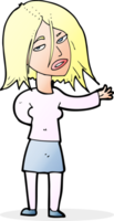 cartoon unhappy woman png