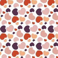 hearts pattern of red, pink, purple color vector