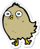 pegatina de un divertido pájaro de dibujos animados png