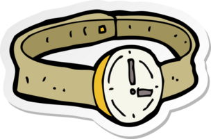 sticker of a cartoon wrist watch png