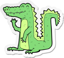 adesivo de um crocodilo de desenho animado png