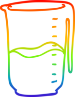 Regenbogen Gradient Linie Zeichnung von ein Karikatur Krug png