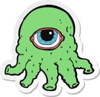 sticker of a cartoon alien head png