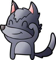 friendly cartoon wolf png