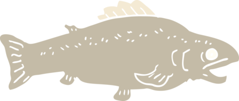 flat color illustration cartoon large fish png