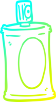 cold gradient line drawing of a cartoon spray can png