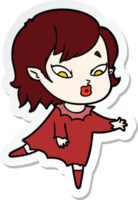 adesivo di una ragazza vampira simpatico cartone animato png