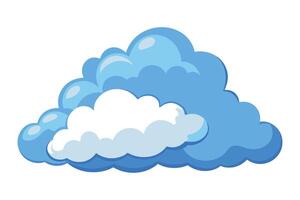 Cumulus cloud 3d shapes illustration. vector