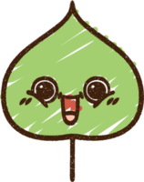 dessin à la craie de feuilles png