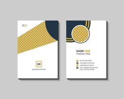 vertical business card template vector