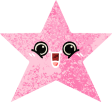 retro ilustração estilo desenho animado do uma Estrela peixe png