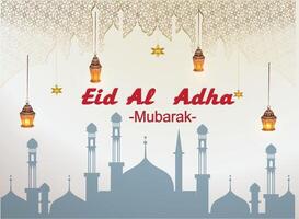 eid ul adha saludo tarjeta antecedentes vector