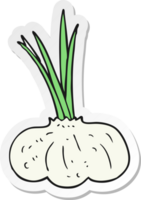 sticker of a cartoon garlic bulb png