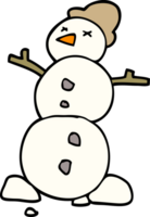 cartoon doodle snowman png