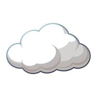 Smooth soft clouds cut out illustration vector