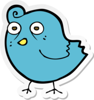 sticker of a funny cartoon bird png