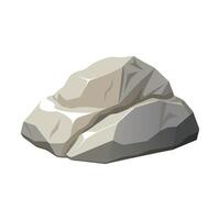 Limestone rock nature shape realistic 3d, illustration on white background vector