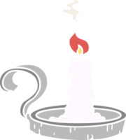 hand drawn cartoon doodle of a candle holder and lit candle png