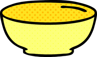 comic book style quirky cartoon bowl png