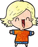 cartoon happy woman png