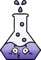 gradient shaded cartoon of a science beaker png