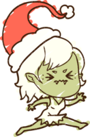 christmas elf krita ritning png