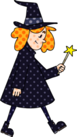comic book style quirky cartoon witch png