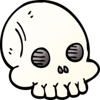 cartoon doodle halloween skull png