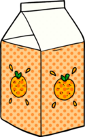 cartoon orange juice carton png