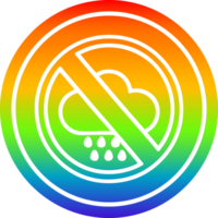 non mal temps circulaire icône avec arc en ciel pente terminer png