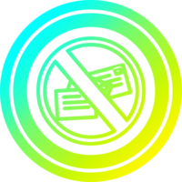 no mail circular icon with cool gradient finish png