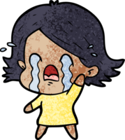 cartoon woman crying png